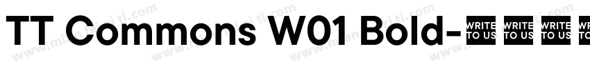 TT Commons W01 Bold字体转换